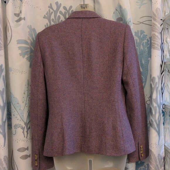 Chaps Dusty Heathered Lavender Wool Blend Blazer Sz 8 - Picture 3 of 10